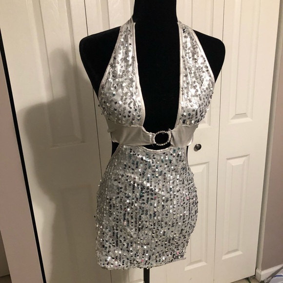 Other - Stripper/exotic dancer silver sequins dress
